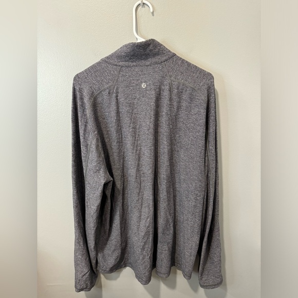 EUC Lululemon Surge Warm 1/2 Zip *Silver in Heathered Black - Picture 6 of 12